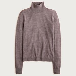 J. Crew Womens Grey Wool Turtleneck Sweater